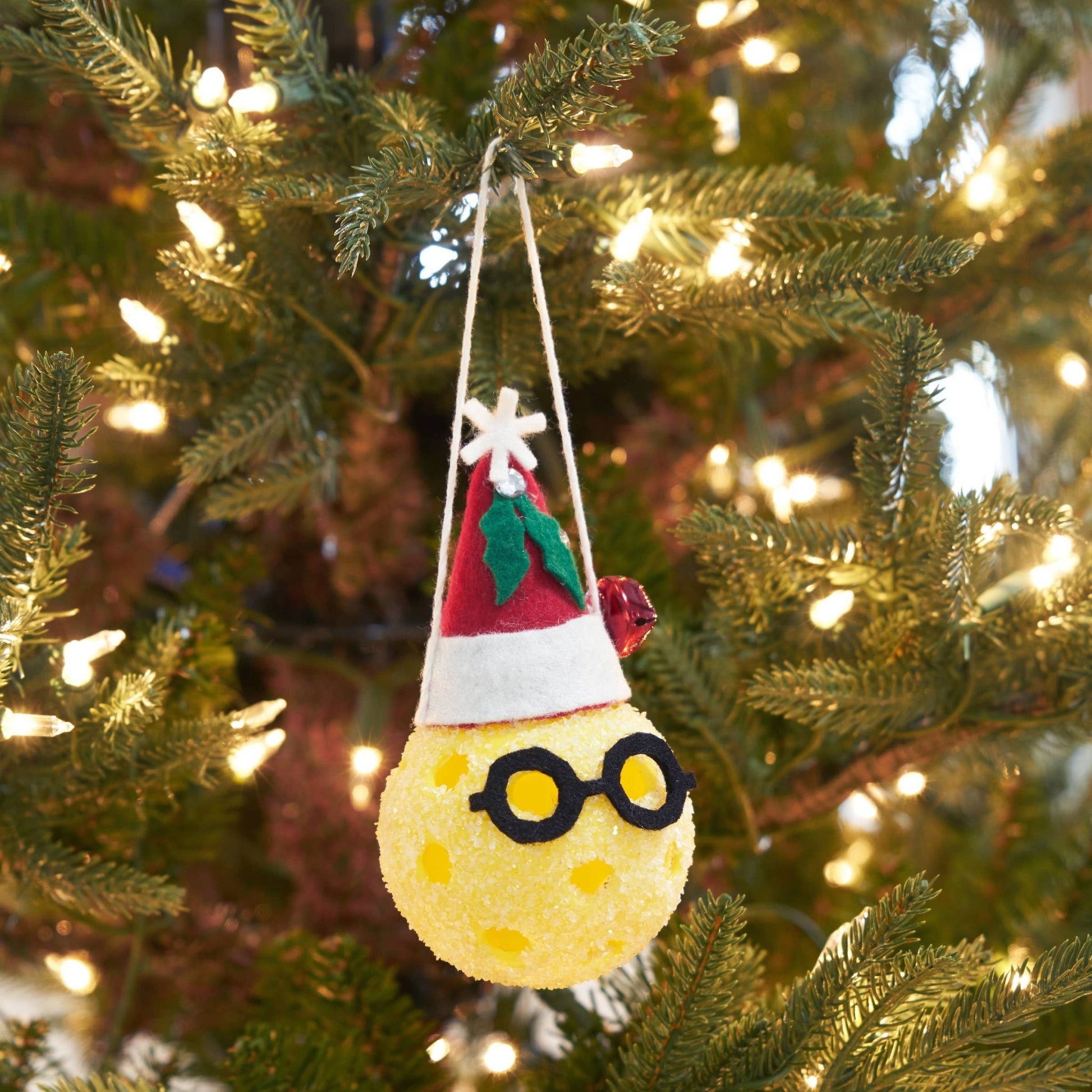 Christmas Pickleball Santa Ornament