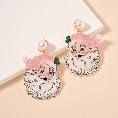 Christmas Santa Claus Dangling Earrings - Nifty Decor & More