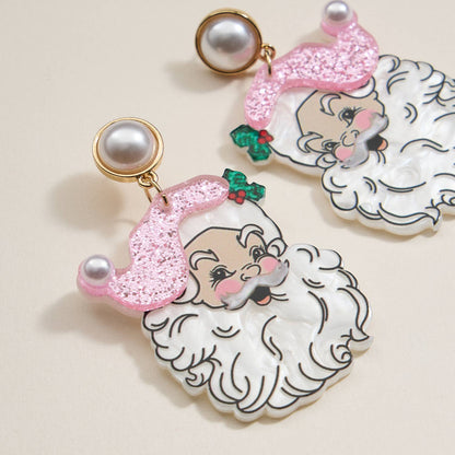 Christmas Santa Claus Dangling Earrings - Nifty Decor & More