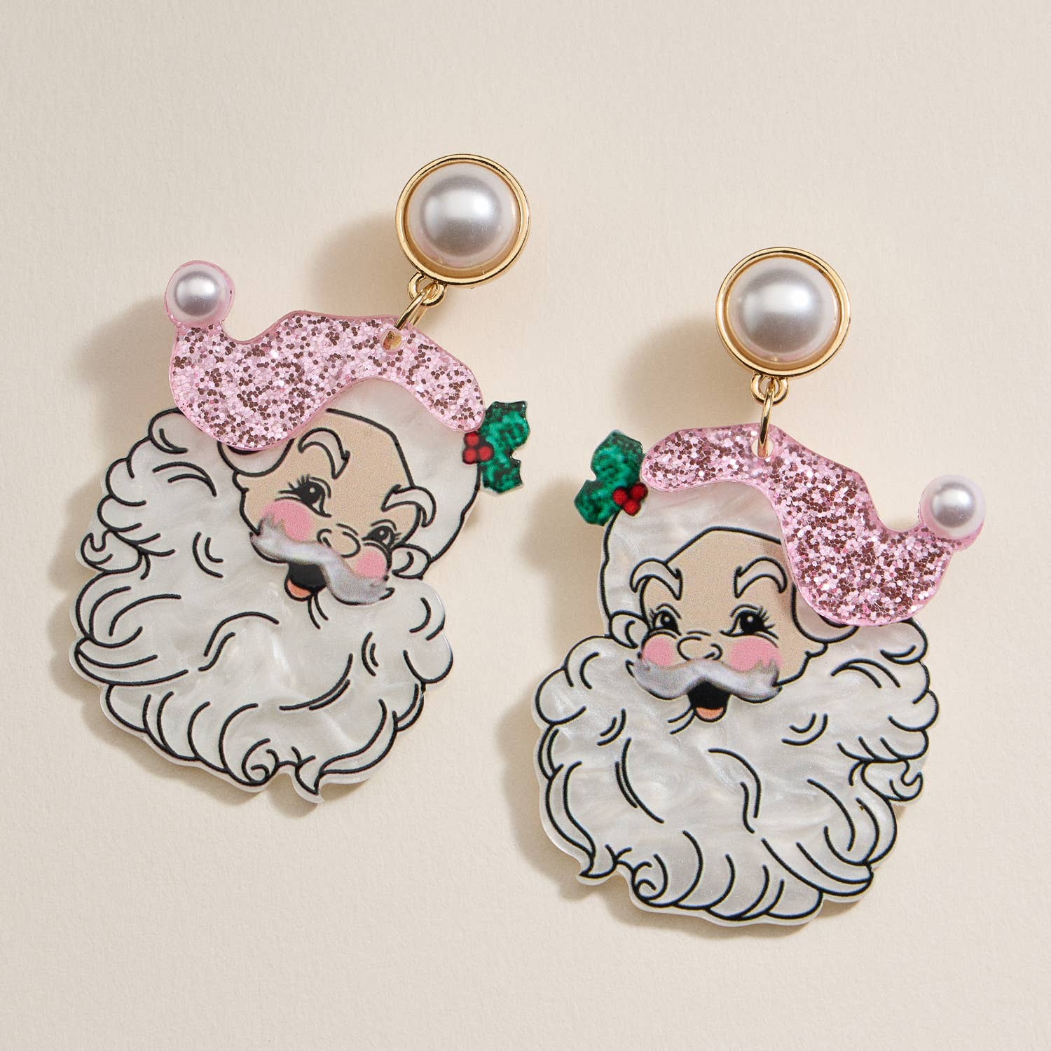 Christmas Santa Claus Dangling Earrings