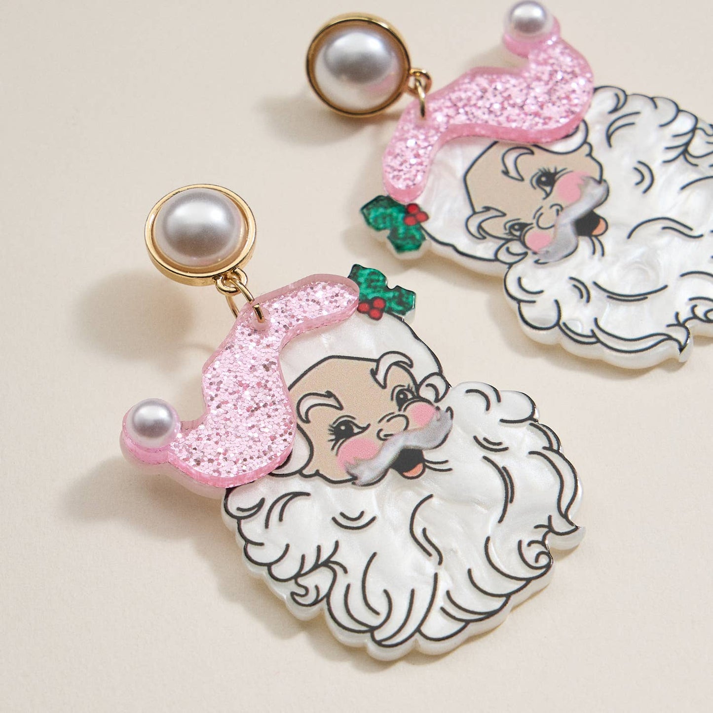 Christmas Santa Claus Dangling Earrings