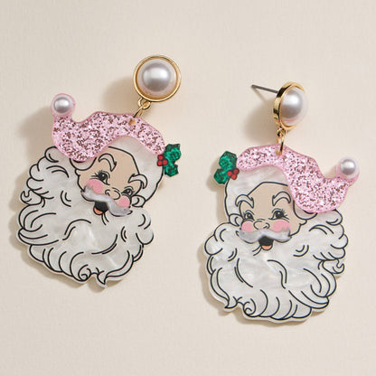 Christmas Santa Claus Dangling Earrings - Nifty Decor & More