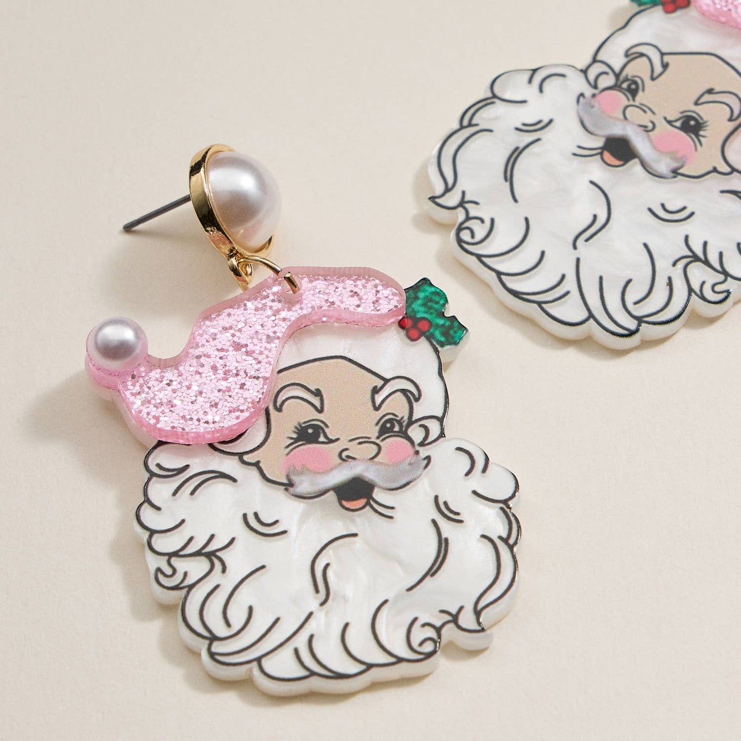 Christmas Santa Claus Dangling Earrings