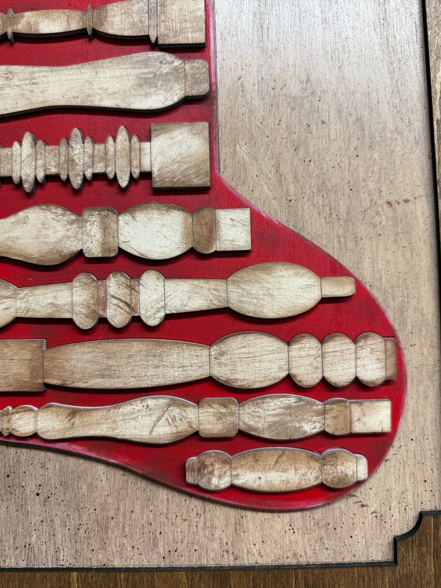 Christmas Stocking Spindle Picture Holiday Decoration