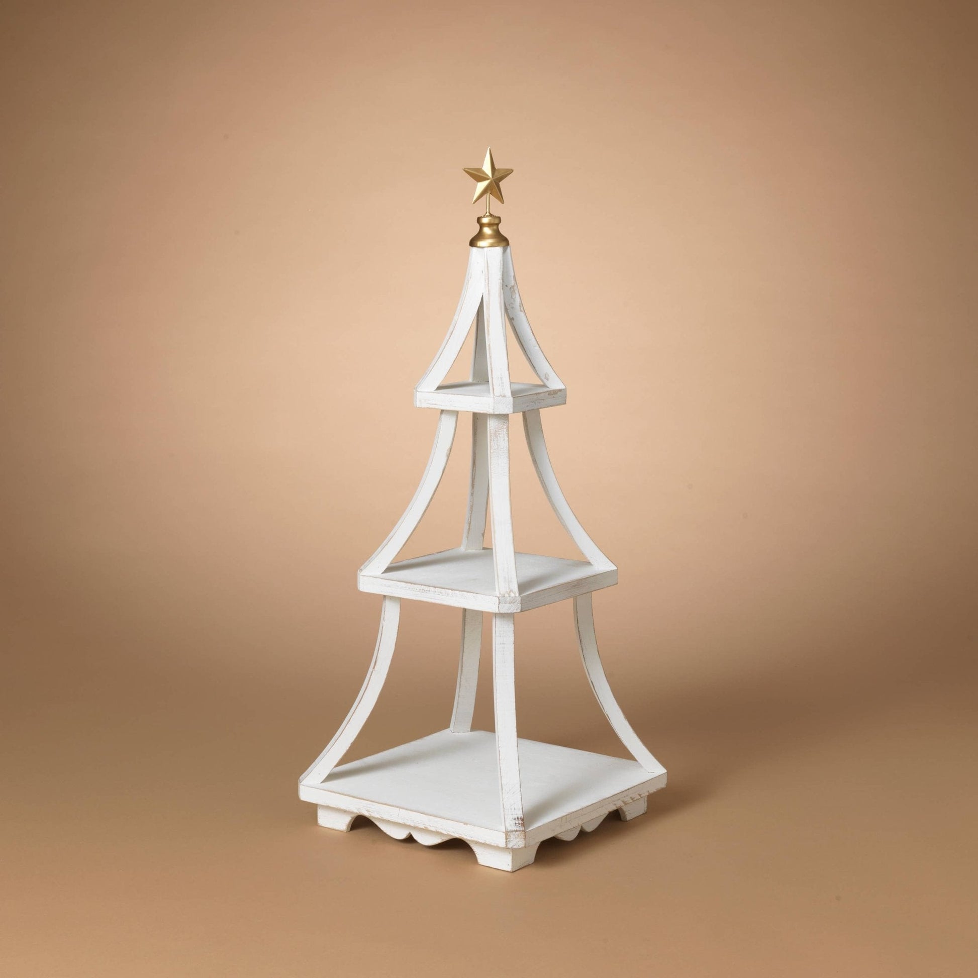 Christmas Wood Holiday Tree 27.75"H - Nifty Decor & More