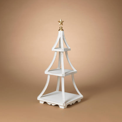 Christmas Wood Holiday Tree 27.75"H - Nifty Decor & More