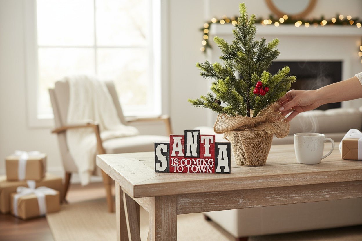 Christmas Word Blocks Christmas Shelf Sitter