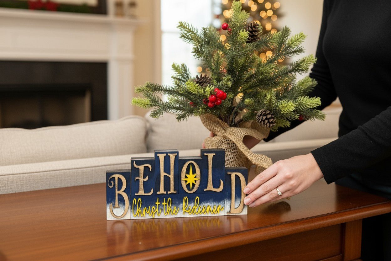 Christmas Word Blocks Christmas Shelf Sitter