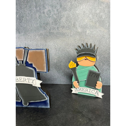 Chunky America Shelf Sitter Patriotic Shelf Sitter