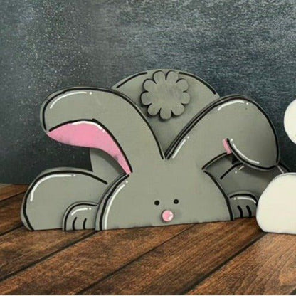 Chunky Bunny Easter Shelf Sitter Gray