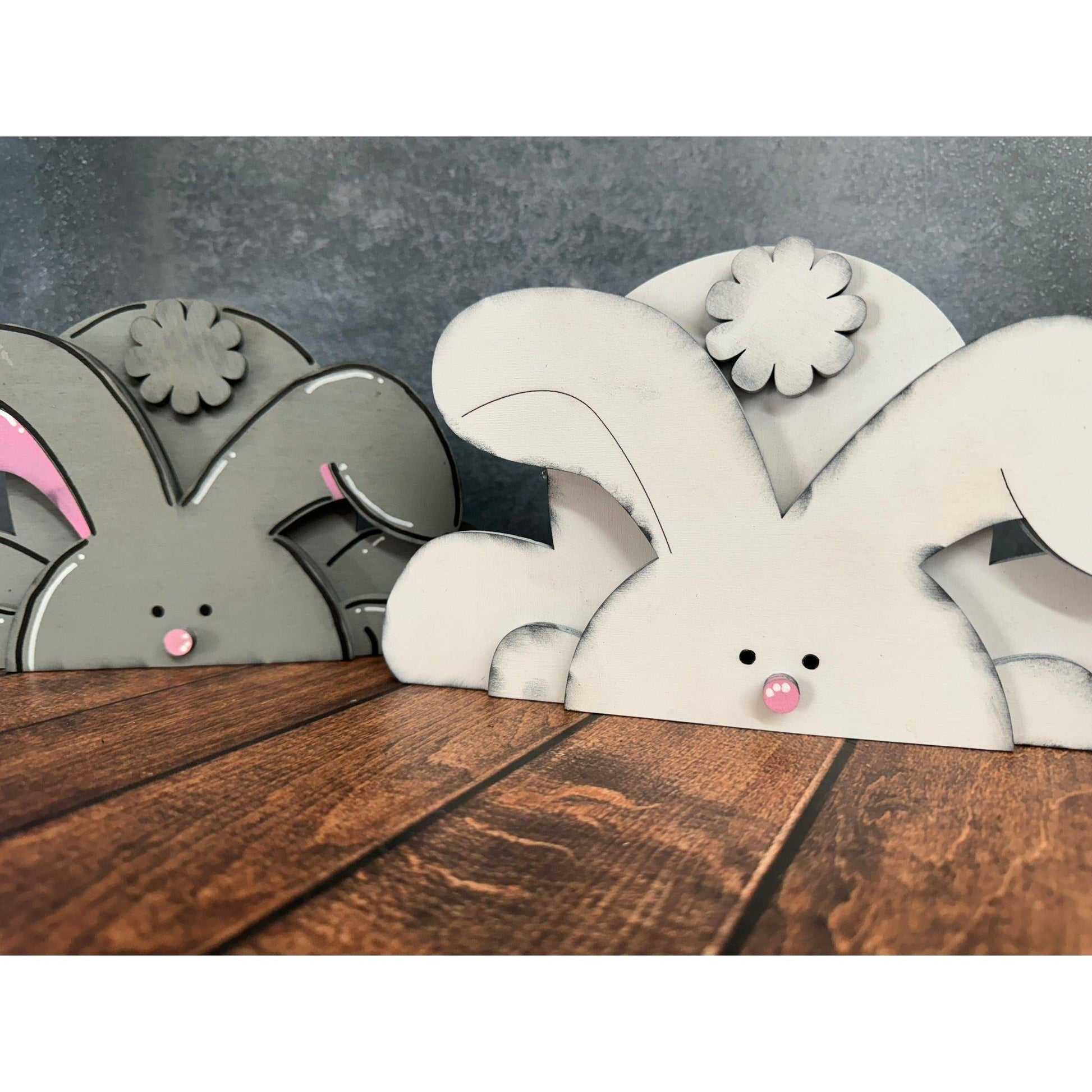 Chunky Bunny Seasonal Decor Handmade Easter Figurine Modern Farmhouse Bunny Shelf Sitter - Nifty Decor & More