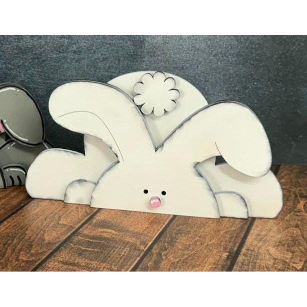 Chunky Bunny Seasonal Decor Handmade Easter Figurine Modern Farmhouse Bunny Shelf Sitter - Nifty Decor & More