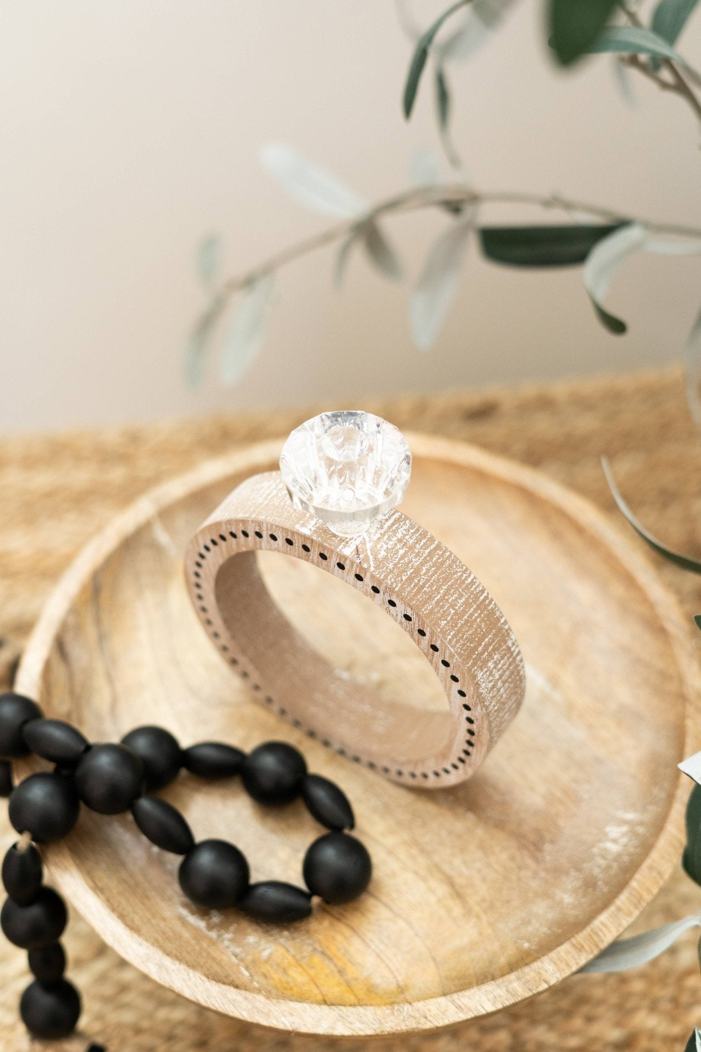 Chunky Diamond Ring Shelf Sitter, Bold Geometric Decor for Stylish Display, Perfect Gift for Trendsetters - Nifty Decor & More