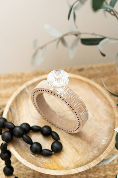 Chunky Diamond Ring Shelf Sitter, Bold Geometric Decor for Stylish Display, Perfect Gift for Trendsetters - Nifty Decor & More