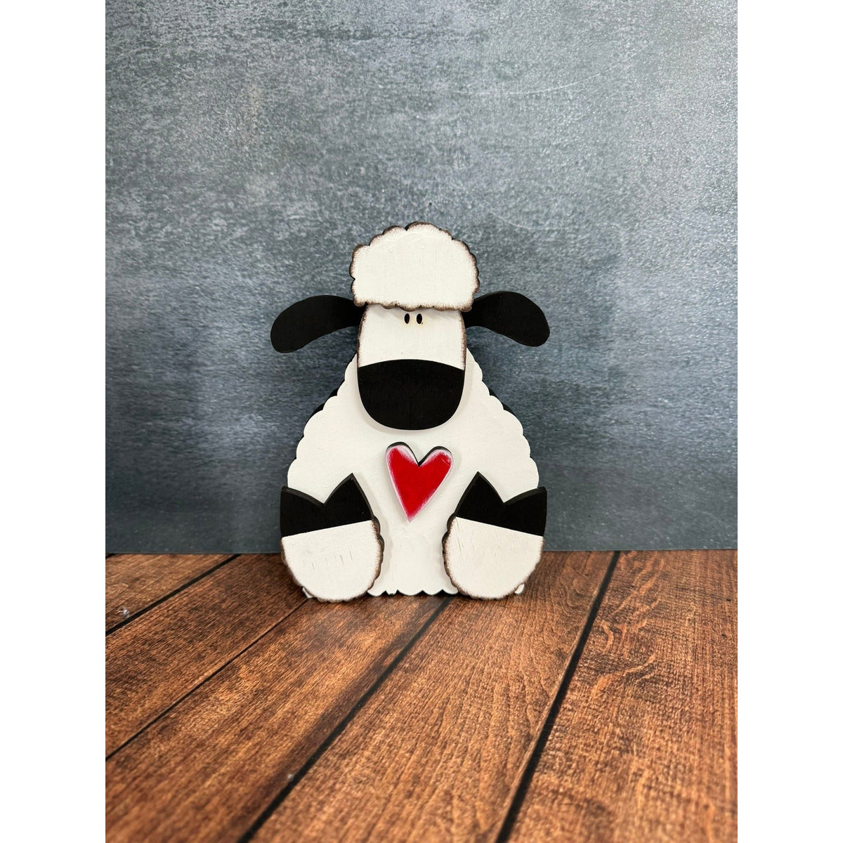 Chunky Farm Animal Shelf Sitters Handcrafted Wooden Cow Sheep Pig and Horse Figurines - Nifty Decor & More