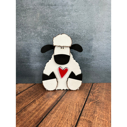 Chunky Farm Animal Shelf Sitters Handcrafted Wooden Cow Sheep Pig and Horse Figurines - Nifty Decor & More
