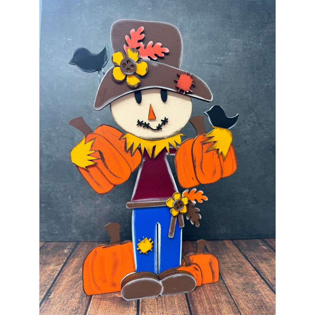 Chunky Pumpkin Scarecrow - Nifty Decor & More