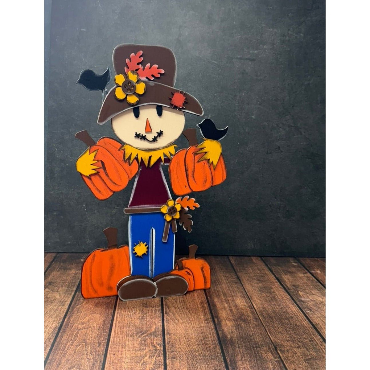 Chunky Pumpkin Scarecrow - Nifty Decor & More
