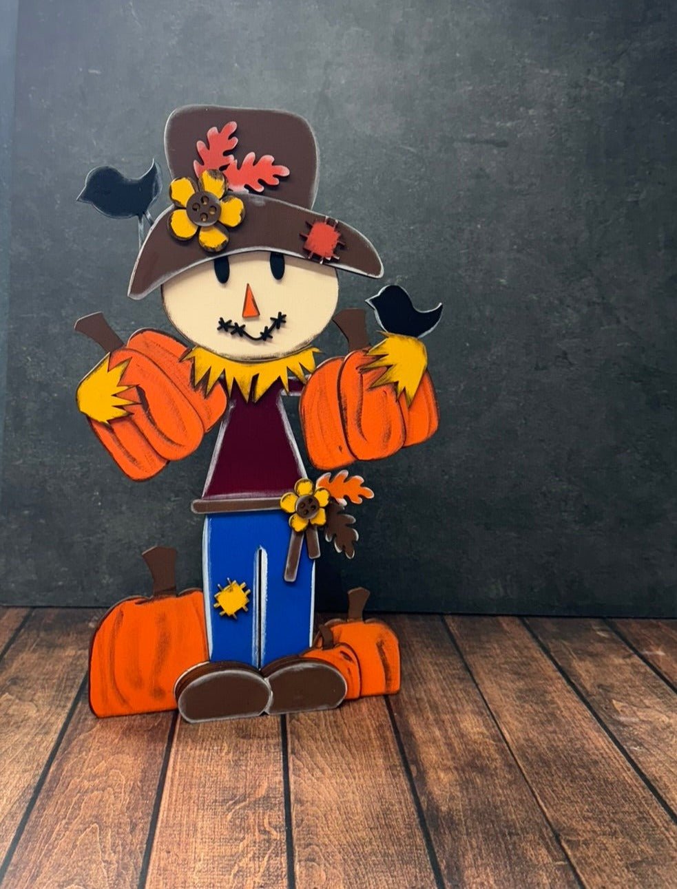 Chunky Pumpkin Scarecrow - Nifty Decor & More