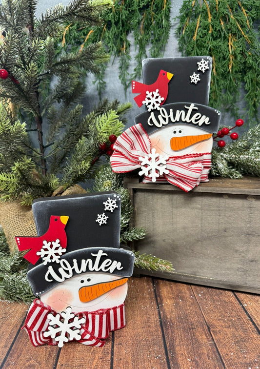 Chunky Winter Snowman Head - Nifty Decor & More