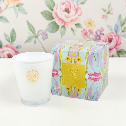 Citron 8 oz Luxury Designer Box Candle - Zesty Lemon, Lime & Peach Blossom Scent - Nifty Decor & More