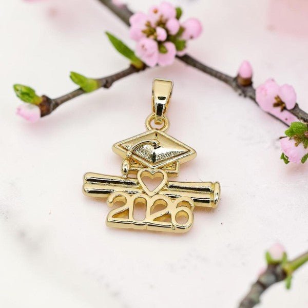 Class of 2026 Graduation Diploma Pendant 24K Gold Filled - Nifty Decor & More