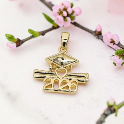 Class of 2026 Graduation Diploma Pendant 24K Gold Filled - Nifty Decor & More