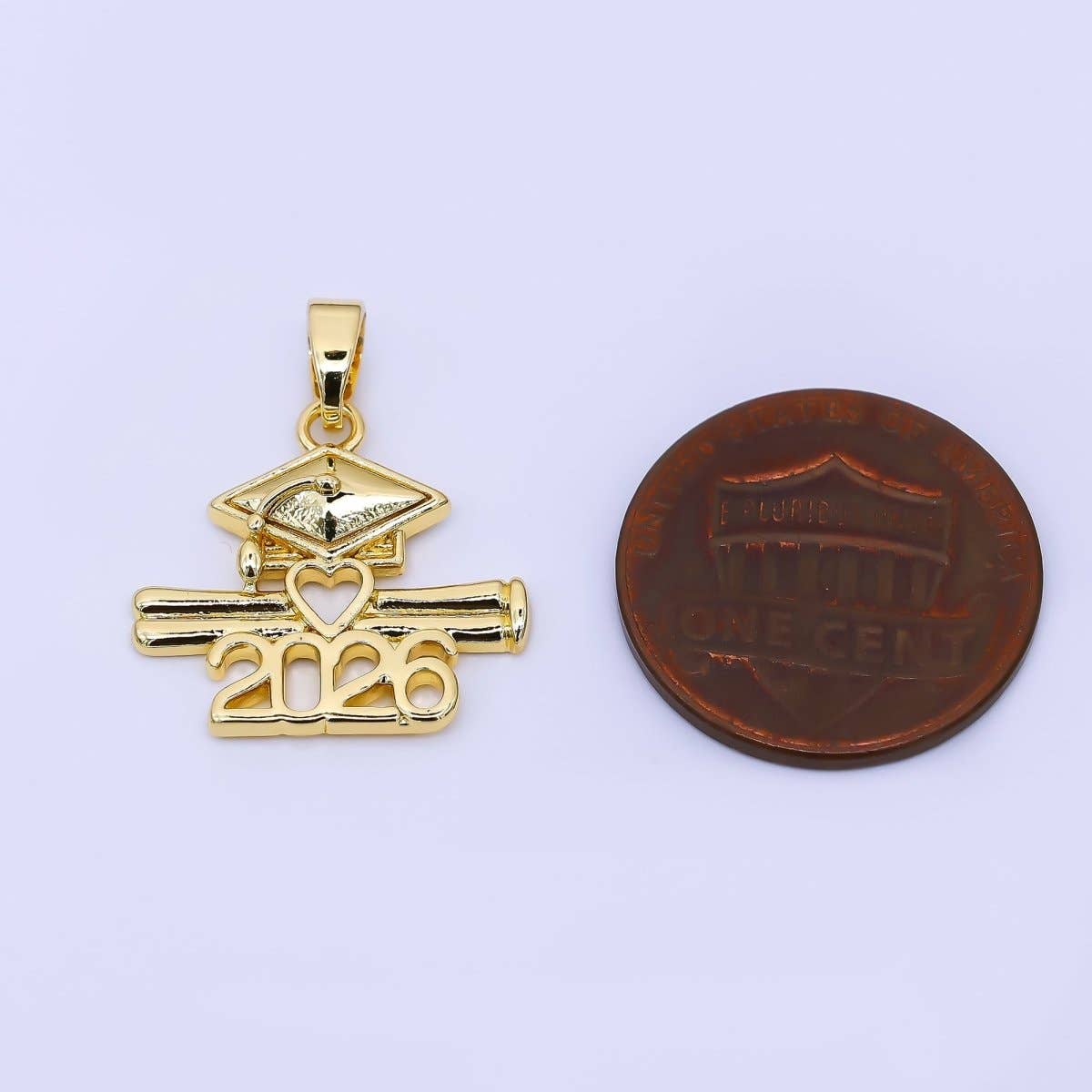 Class of 2026 Graduation Diploma Pendant 24K Gold Filled - Nifty Decor & More