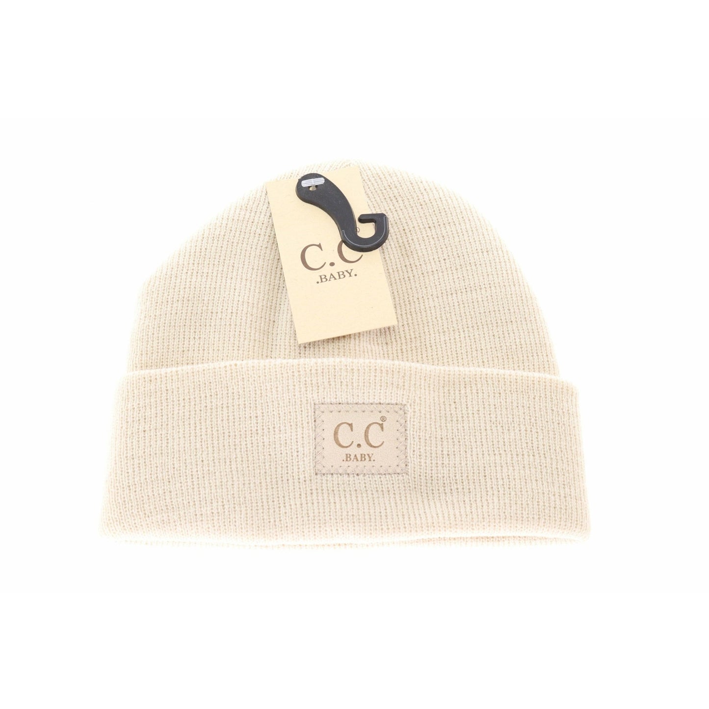 Classic Oversized Logo CC Baby Beanie Beige