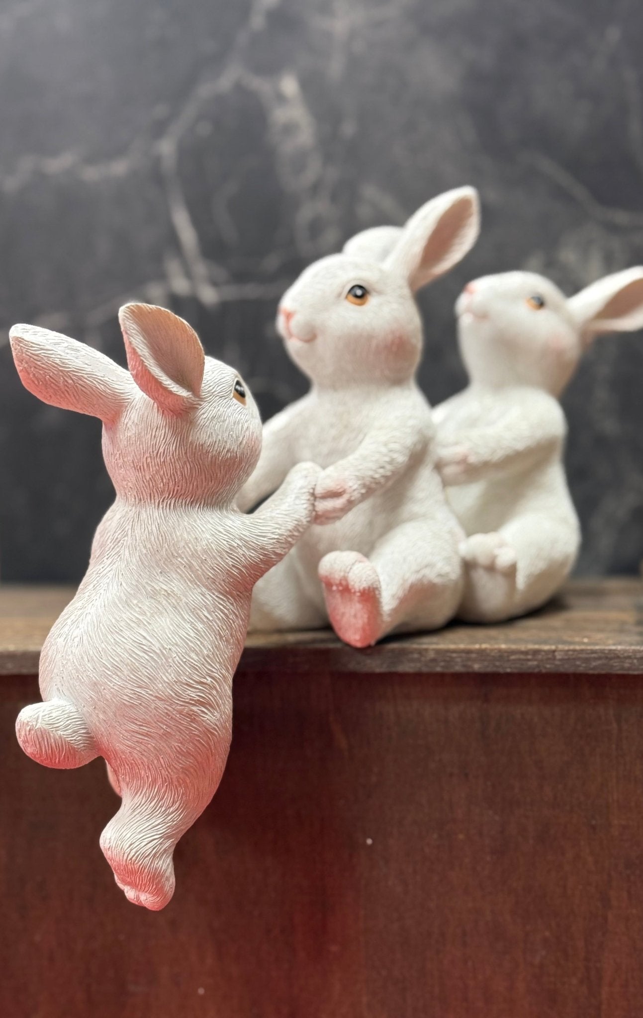 Climbing Bunny Brothers, Spring Decor & Easter Accent Piece, Cute Rabbit Figurines for Seasonal Home Decor - Nifty Decor & More