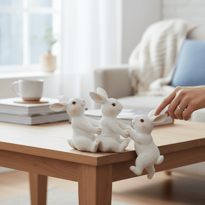 Climbing Bunny Brothers, Spring Decor & Easter Accent Piece, Cute Rabbit Figurines for Seasonal Home Decor - Nifty Decor & More