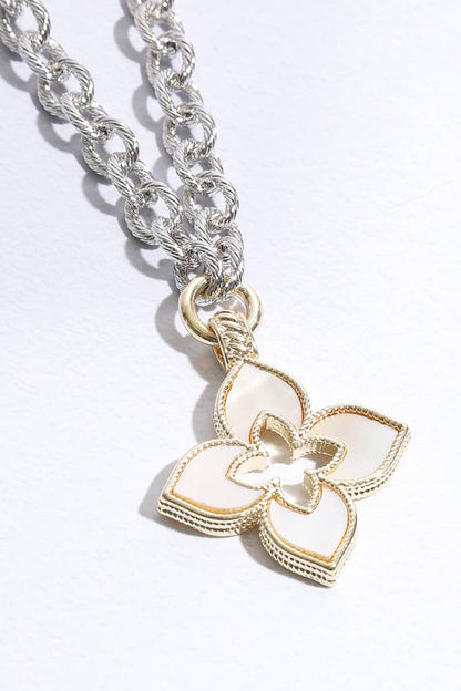 Clover Pave Clover Mop Gold Necklace - Nifty Decor & More