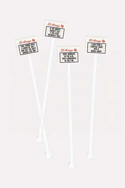 Cocktail Hour - Marquee Stir Sticks - Nifty Decor & More