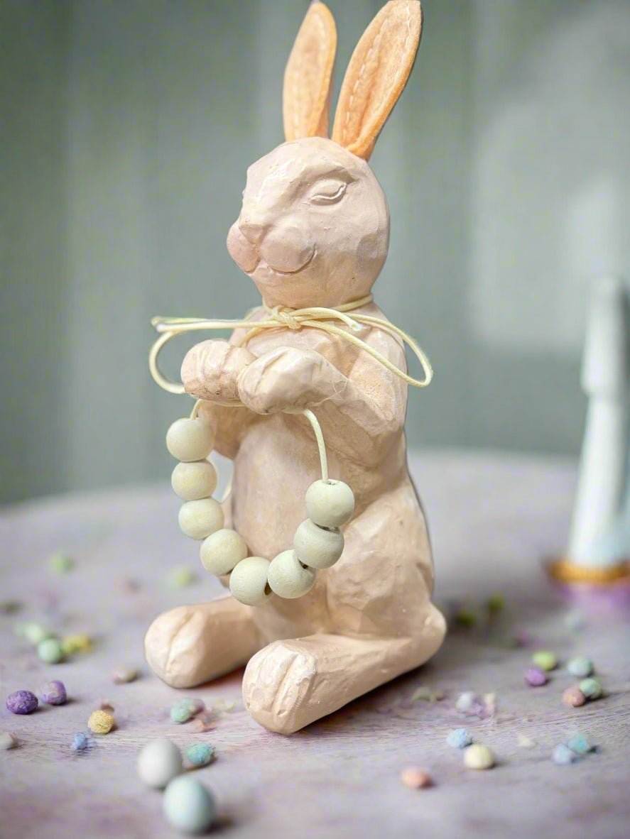 Colony Of Carved Bunnies Set Of 3 | Pastel Spring Easter Decor | Charming Accent Pieces for Festive Home Decor - Nifty Decor & More