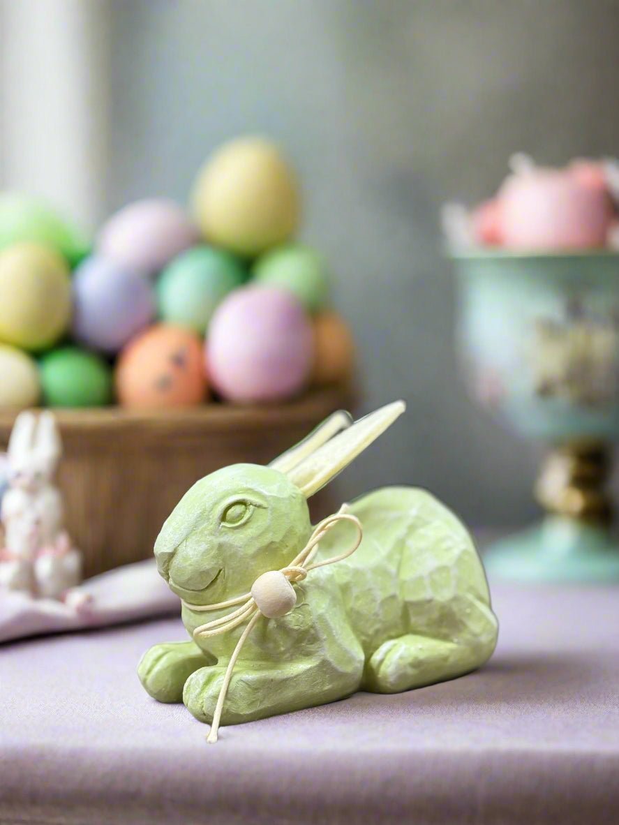 Colony Of Carved Bunnies Set Of 3 | Pastel Spring Easter Decor | Charming Accent Pieces for Festive Home Decor - Nifty Decor & More