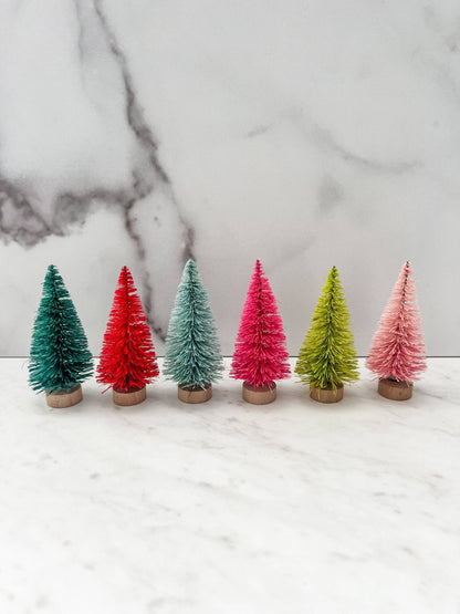 Colorful Bottle Brush Trees - Set of 6 - Nifty Decor & More