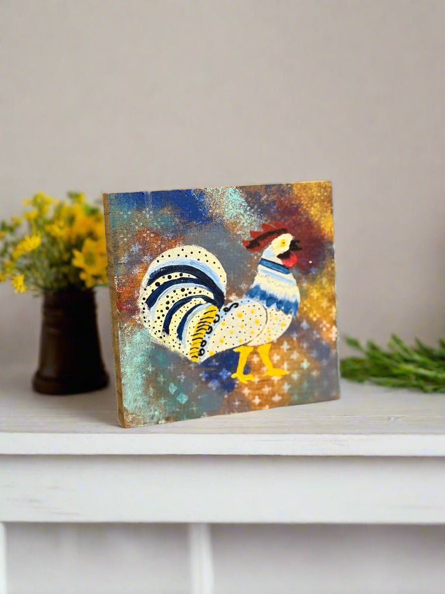 Colorful Rooster Blocks - Nifty Decor & More
