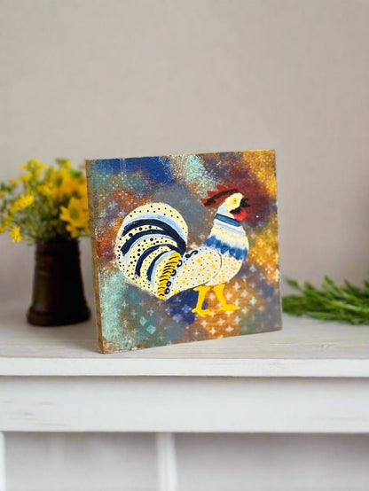 Colorful Rooster Blocks - Nifty Decor & More