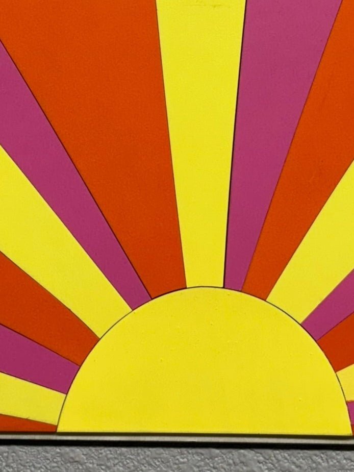 Colorful Sunray Wall Art Chic Sunset Vibes, Vibrant Wall Decoration for Cozy Rooms, Unique Gift Idea - Nifty Decor & More