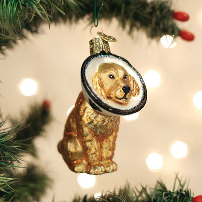 Cone Of Shame Dog Ornament - Nifty Decor & More