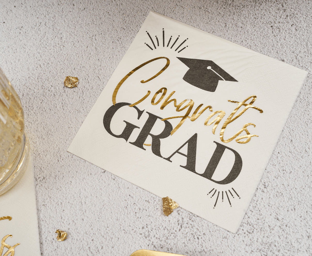 Congrats Grad Cocktail Napkins - 26pk - Nifty Decor & More
