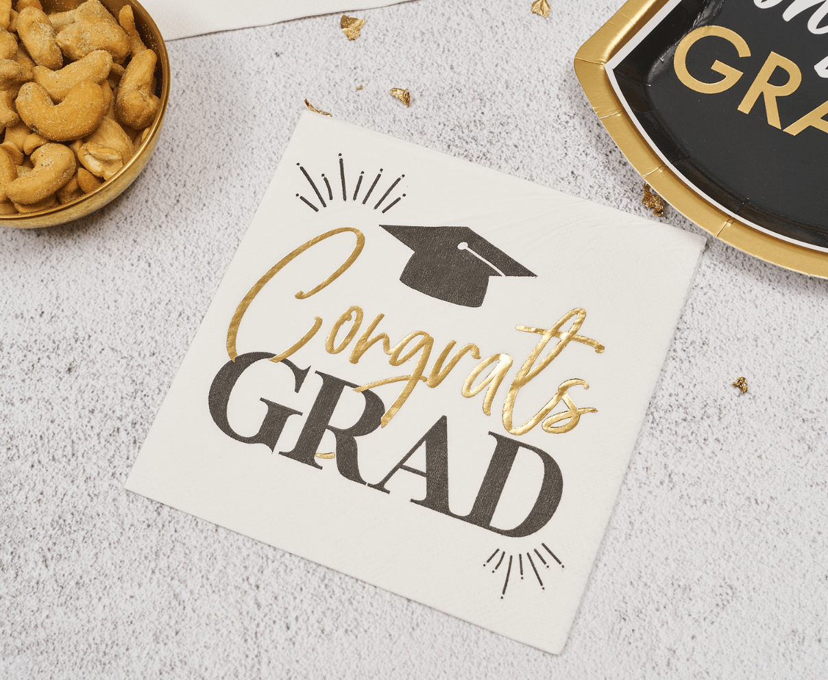 Congrats Grad Cocktail Napkins - 26pk - Nifty Decor & More