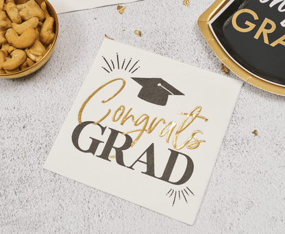 Congrats Grad Cocktail Napkins - 26pk - Nifty Decor & More