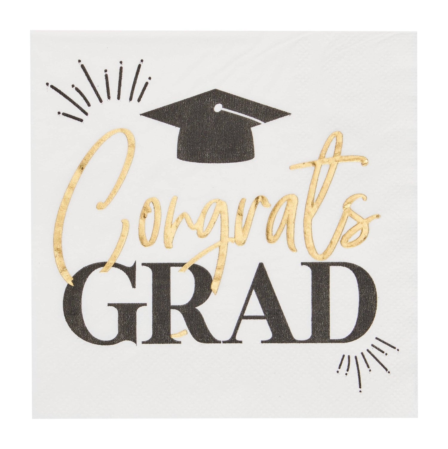 Congrats Grad Cocktail Napkins - 26pk - Nifty Decor & More
