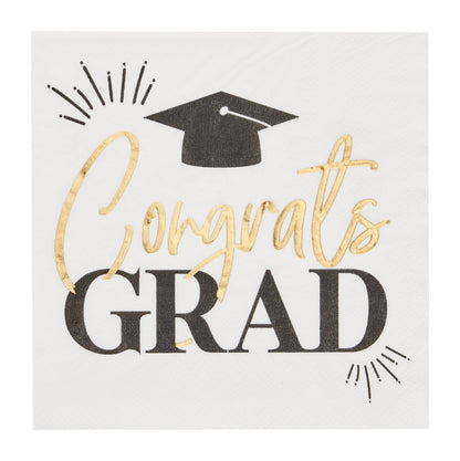Congrats Grad Cocktail Napkins - 26pk - Nifty Decor & More