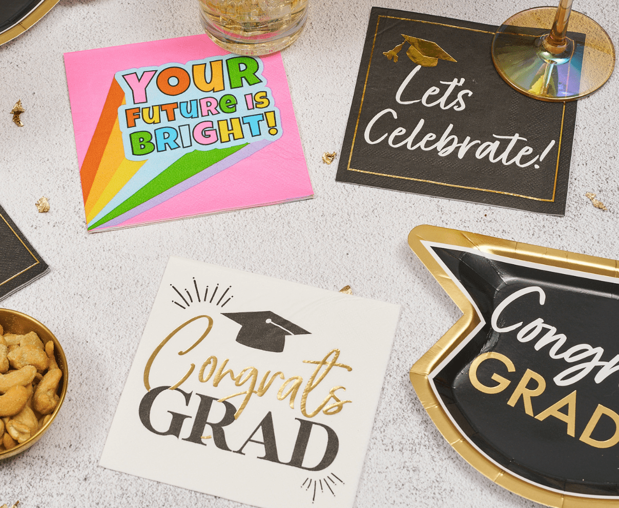 Congrats Grad Cocktail Napkins - 26pk - Nifty Decor & More