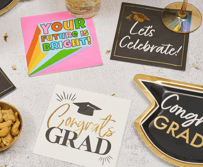 Congrats Grad Cocktail Napkins - 26pk - Nifty Decor & More