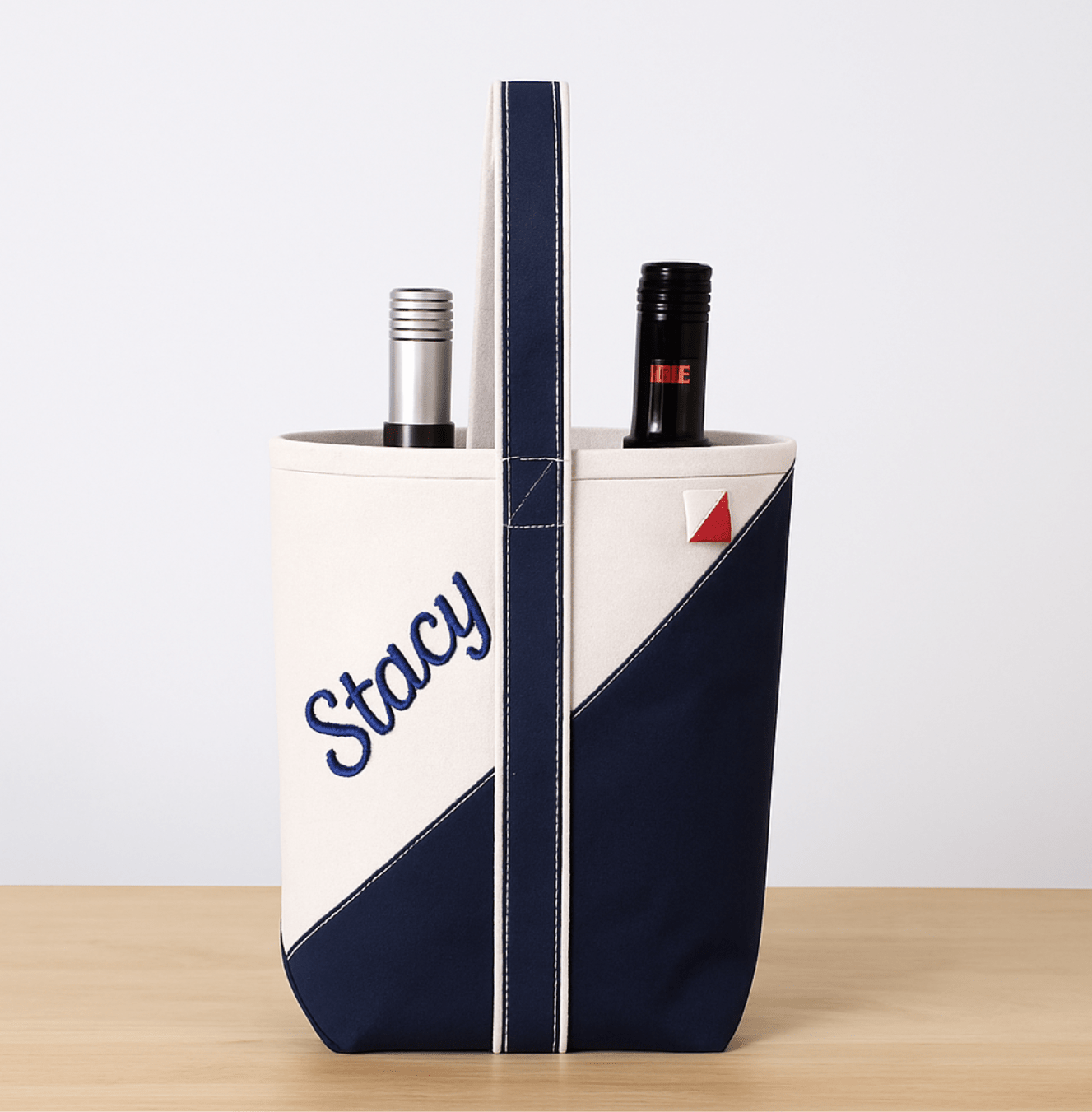 Contemporary 2 Bottle Wine Tote - Nifty Decor & More