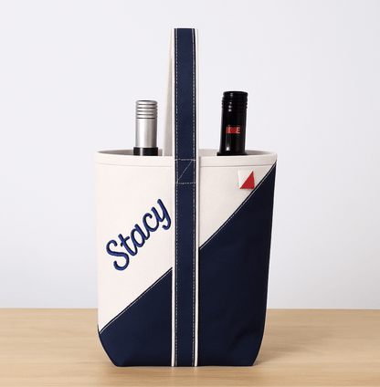 Contemporary 2 Bottle Wine Tote - Nifty Decor & More