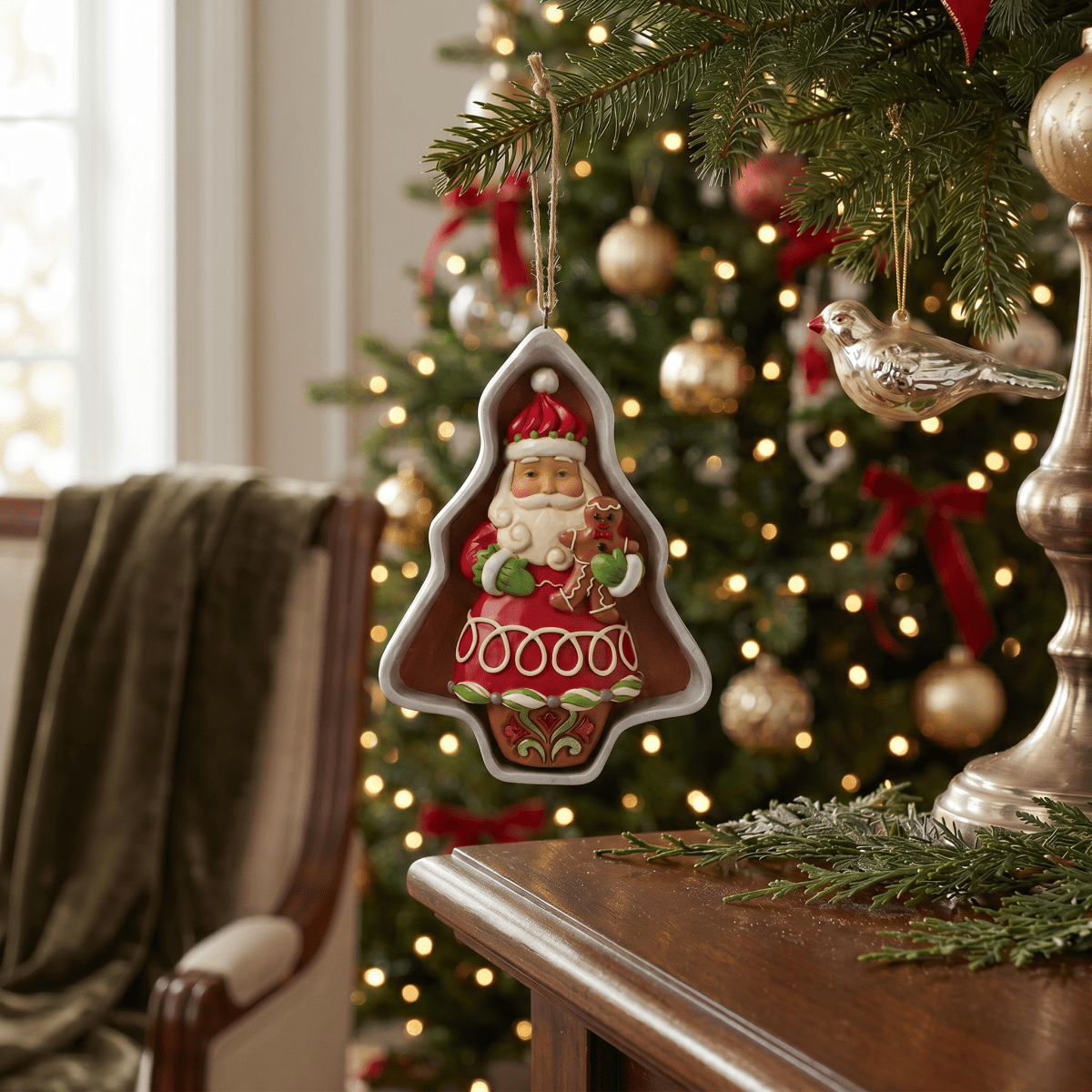 Cookie Cutter Santa Ornament - Nifty Decor & More